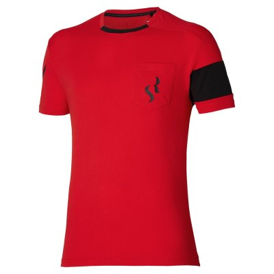 Camisa Mizuno Sergio Ramos Casual Tee Mujer - Rojos - Chile M587ZEGMQB